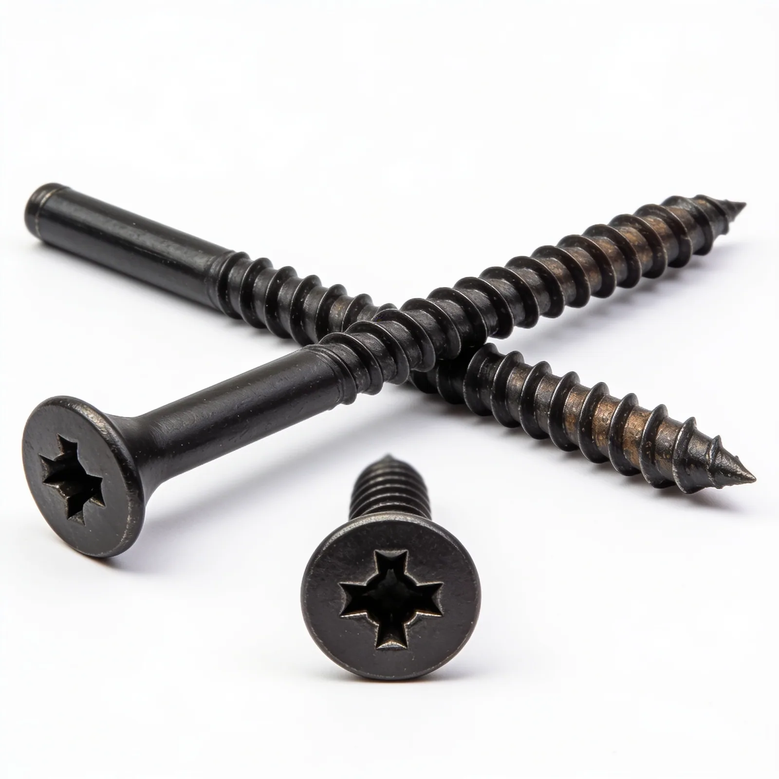 Bracken Structural Screw 6 × 80 — Hardened carbon, black phosphate, TX30 — box of 50